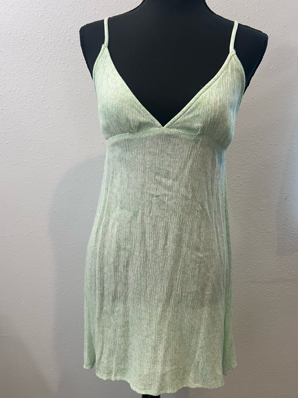 Billabong Mint Green Ribbed V-Neck Slip Dress